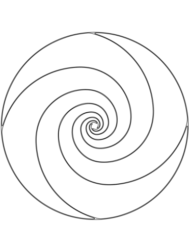 Spiral Mandala Coloring Page